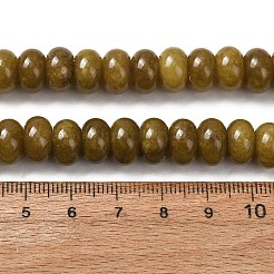 Teñidos naturales blancas abalorios de jade hebras&nbsp;G-G107-A44-01