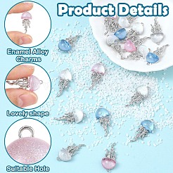 20 pendentif en résine en alliage de 4 couleurs.&nbsp;RESI-YW0005-73