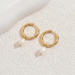 Pendientes de aro de acero inoxidable con forma de lágrima&nbsp;X-WK1749