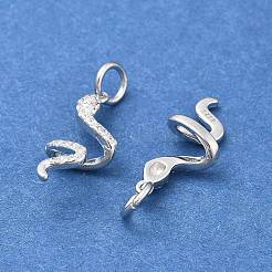 925 Schlangenanhänger aus Sterlingsilber mit Mikropavé und klarem Zirkonia&nbsp;STER-D302-06S