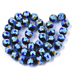 Chapelets de perles d'argent au chalumeau fait main&nbsp;FOIL-T003-002C