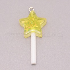 Pendentifs en résine&nbsp;RESI-WH0025-11E