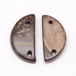 Liens de noix de coco d'accessoire de bijoux en bois teint&nbsp;COCO-O005B-02