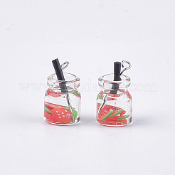 Pendentifs de bouteille en verre&nbsp;GLAA-S181-04H