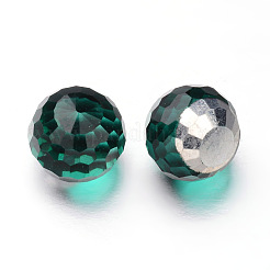 Cabochon in vetro sfaccettate tondo&nbsp;X-GGLA-L008B-M