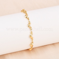 Pulseras de eslabones de acero inoxidable 304 para mujer&nbsp;BJEW-D359-07G