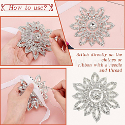 Messing- und Kristall-Strass-Ornament-Accessoires&nbsp;DIY-WH0302-36