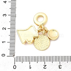 Europäische Anhänger aus Messing mit roter und schwarzer Emaille&nbsp;KK-F904-02B-G