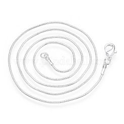 Collana a catena serpente rotonda in ottone con chiusure a moschettone&nbsp;MAK-ZX002-01D-S