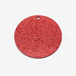 Flache runde Filz-Glitzer-Fotorahmenkarte&nbsp;LS-HJEW-WH0036-10A