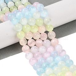Stränge natürlicher Selenitperlen in Macaronfarbe&nbsp;G-C142-01B-10