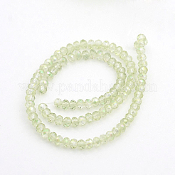Chapelets de perles en verre électroplaqué&nbsp;EGLA-D020-3x2mm-26