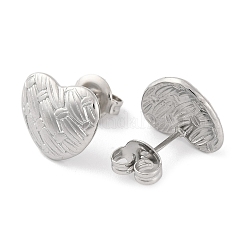 Pendientes de botón de acero inoxidable 304 antideslustre para mujer&nbsp;EJEW-N054-10P