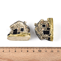 Decoraciones de exhibición de casas de piedra de imitación de resina&nbsp;DJEW-WH0015-171J