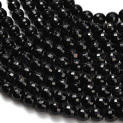 Natürliche schwarze Turmalin Perlen Stränge&nbsp;G-H329-D02-6mm
