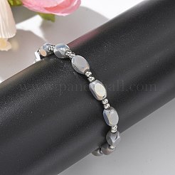 Bracelets extensibles en perles d'acier inoxydable 304 pour femmes&nbsp;LS-BJEW-M054-01P-03