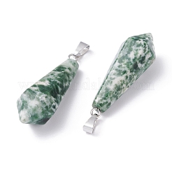 Pendentifs pointus en jade qinghai naturel&nbsp;G-I314-02P-01