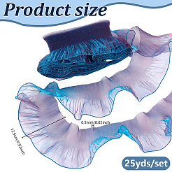 25 Yard (ca. {91} cm) Polyester-Organza-Rüschen-Plissee-Spitzenstoffborte&nbsp;OCOR-GA0002-93