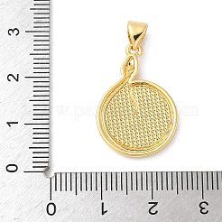 Messing-Pflaster-Anhänger mit Muscheln in Naturweiß&nbsp;KK-S522-14G