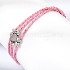 Bracelets à plusieurs brins en polyester&nbsp;FB-CBA983F-02P-03