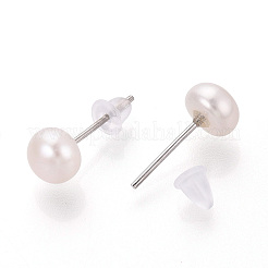 Orecchini di perle naturali&nbsp;EJEW-R133-06A