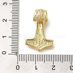 Porte micro ouvrent pendentifs zircone cubique en laiton de placage&nbsp;KK-Z086-65G-03