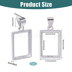 1 pz. 925 cabochon pendenti in argento sterling&nbsp;STER-BC0002-77B
