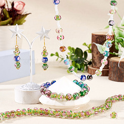 1 brin de perles rondelles artisanales en verre filé à la main&nbsp;LAMP-TA0002-72H