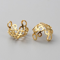Tappo con perlina cava in ottone&nbsp;KK-WH0031-67A-G