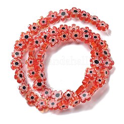 Handgemachte Millefiori Bunte Malerei Perlen Stränge&nbsp;LAMP-F035-09