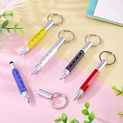5 Stück praktischer 5-in-6-Schlüsselbund-Stift aus Aluminium in 1 Farben&nbsp;AJEW-TA0002-13A