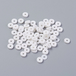 Flache runde handgemachte Polymer Clay Perle Spacer&nbsp;CLAY-R067-3.0mm-17