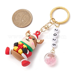 4 porte-clés en plastique PVC à thème de Noël&nbsp;KEYC-JKC00941