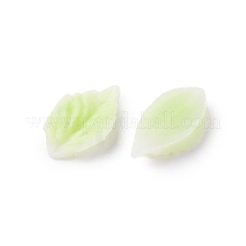 Blatt undurchsichtige Harz Cabochons&nbsp;FIND-L019-04B