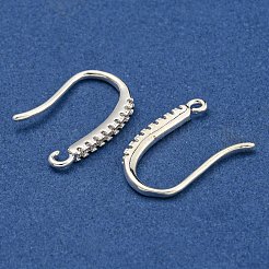 Ganchos para pendientes de circonita cúbica pavé de latón chapado en rack&nbsp;KK-O143-20S