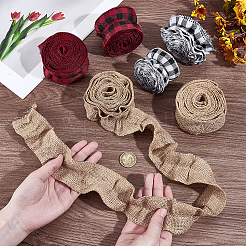 6 rouleau de 3 styles de ruban en toile de jute et polyester&nbsp;OCOR-GA0002-34