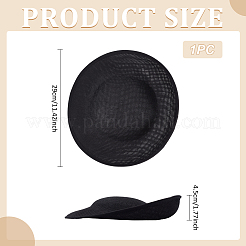 Base fascinator mini sombrero de lino&nbsp;AJEW-WH0561-32A