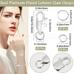 20pcs fermoirs à griffes de homard en laiton&nbsp;KK-BBC0021-59P