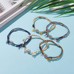 Bracelets multi-rangs en coton&nbsp;BJEW-JB05869