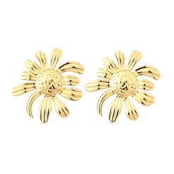 Pendientes de flor de acero inoxidable 304&nbsp;EJEW-P312-03A-G
