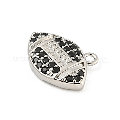 Porte micro ouvrent pendentifs zircone cubique en laiton de placage&nbsp;KK-P277-11P