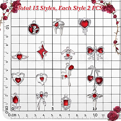 30 pièces 15 styles pendentifs en alliage&nbsp;FIND-PH0023-34