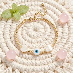 Sommerliche Armbänder aus natürlichen Muschelherzen&nbsp;NH4059