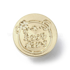 Viel Glück Wachssiegel Messing Stempel Köpfe&nbsp;AJEW-M038-01A-G