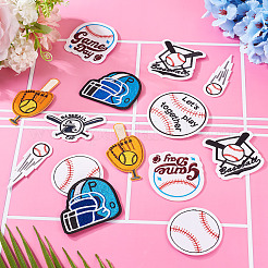 16 Stück 8 Stile computergesteuerte Stickerei Stoff Patches zum Aufbügeln/Aufnähen&nbsp;DIY-TA0012-13