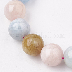 Bracelets extensibles naturels morganite&nbsp;BJEW-S138-02F-10mm