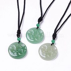 Soleil de pierres précieuses avec collier pendentif étoile avec cordon en nylon pour femme&nbsp;G-G993-A