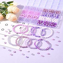 Set zur Herstellung von Schmuck zum Selbermachen mit lila Farbmotiven&nbsp;DIY-FS0008-79