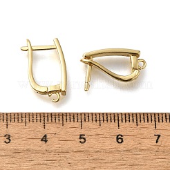 Risultati dell'orecchino a cerchio in ottone con placcatura a cremagliera micro pavé di zirconi&nbsp;EJEW-H143-10G