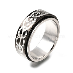 Drehbare Fingerringe aus Edelstahl 201&nbsp;SA-K003-04A-EB